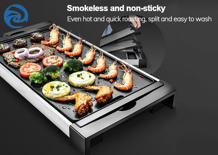 gril électrique sans fumée 110V 220V 625x316x65mm du BARBECUE 1800W
