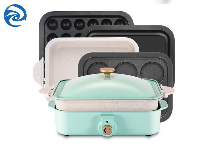 Les grils électriques de ménage grille le pot à cuire multifonctionnel 1200W des poêles 220V