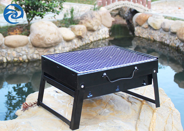 BARBECUE se pliant portatif d'acier inoxydable de 35cm×27cm×20cm