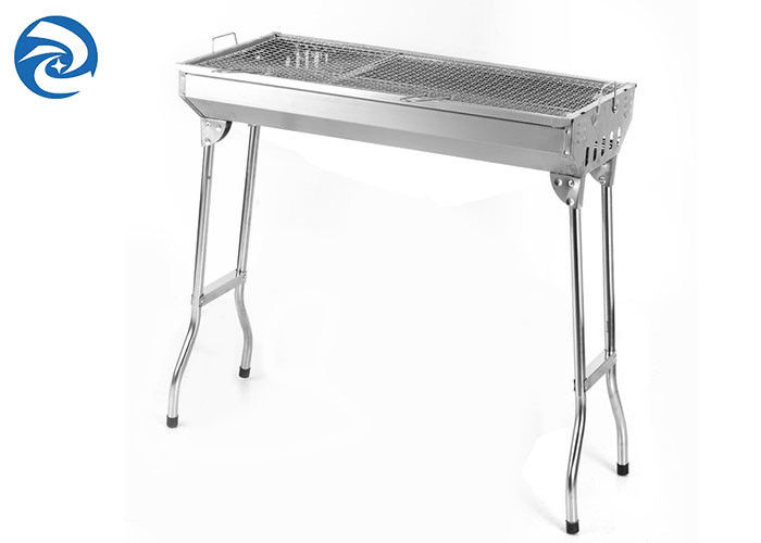 Pliage portatif extérieur du gril 73x33x71cm de charbon de bois d'acier inoxydable