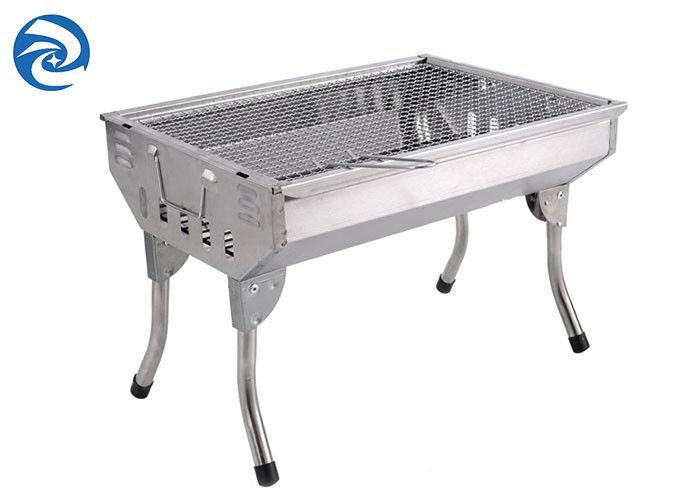 Pliage portatif extérieur du gril 73x33x71cm de charbon de bois d'acier inoxydable